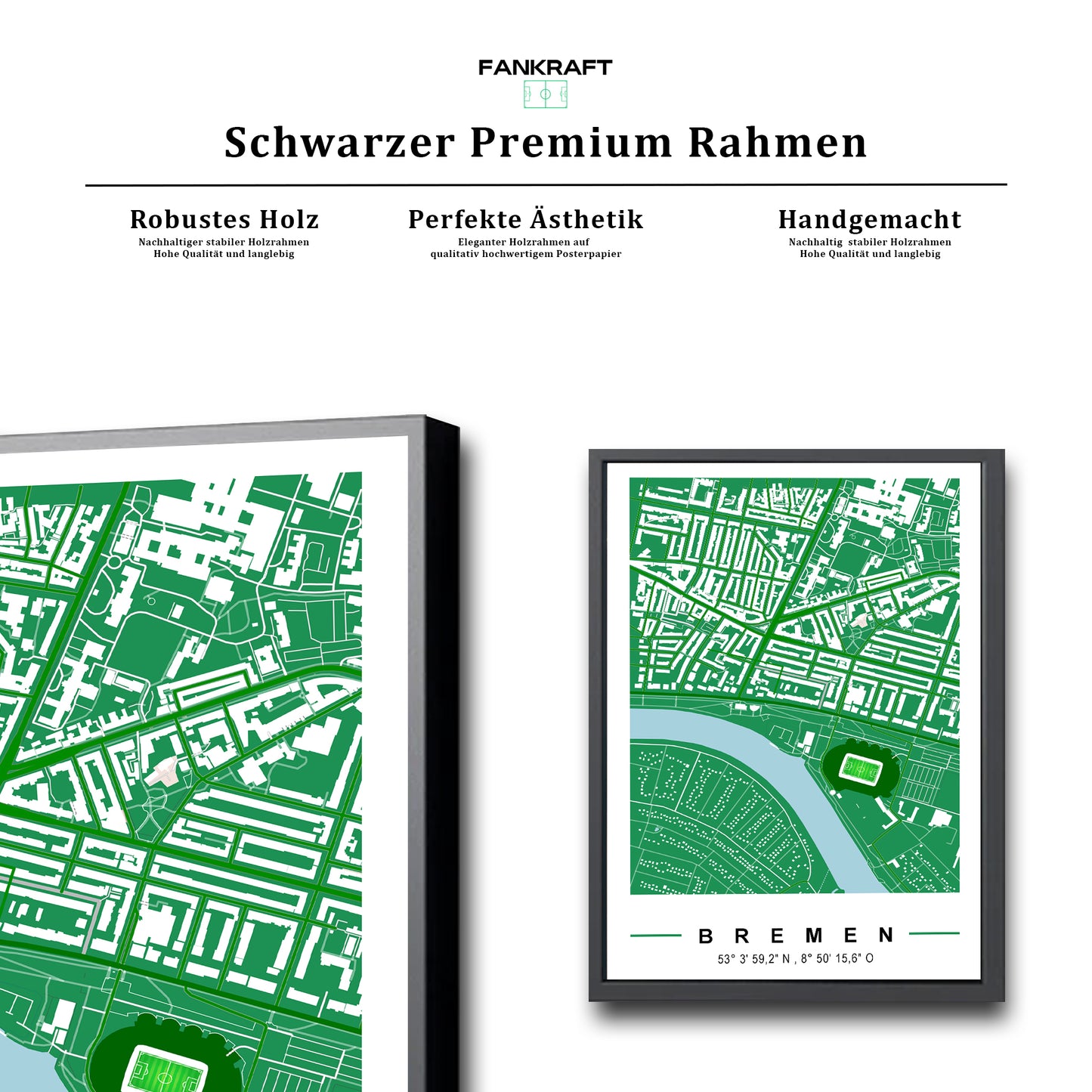 Stadion Poster Bremen, Fußball Karte, Fußball Poster Map