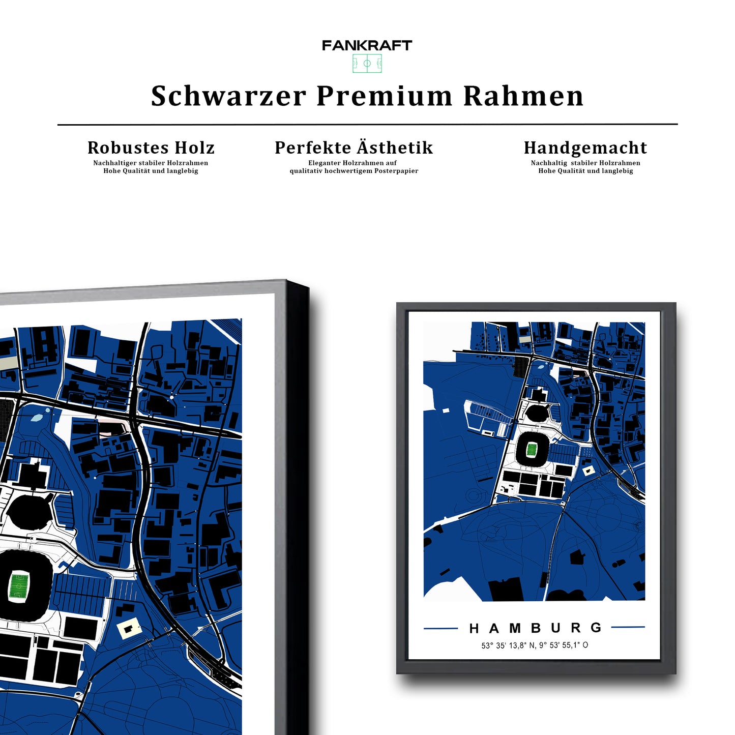 Stadion Poster Hamburg, Fußball Karte, Fußball Poster Map