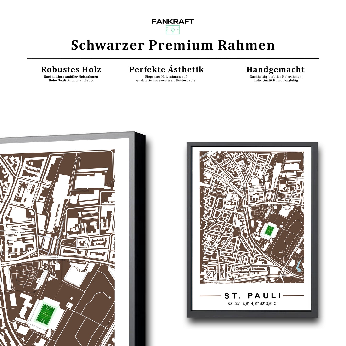 Stadion Poster St. Pauli, Fußball Karte, Fußball Poster Map