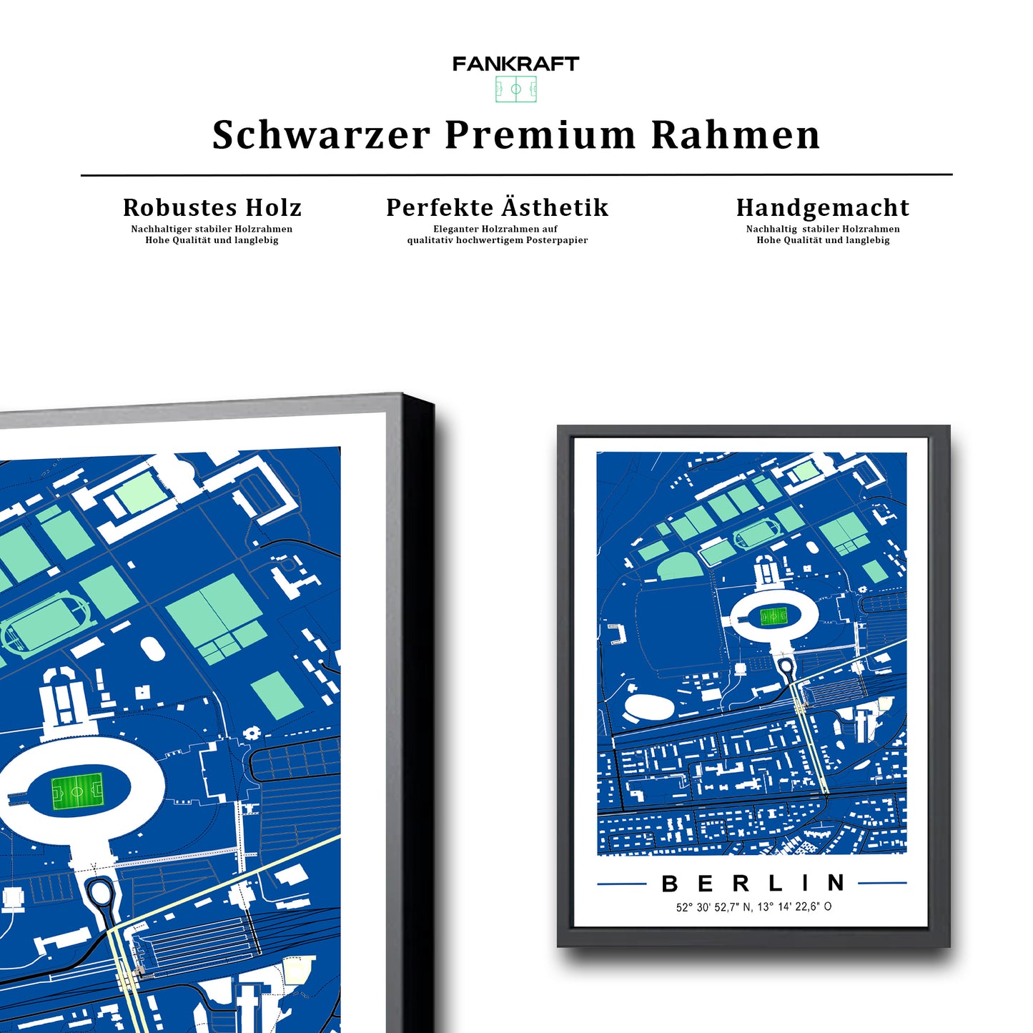 Stadion Poster Berlin, Fußball Karte, Fußball Poster Map
