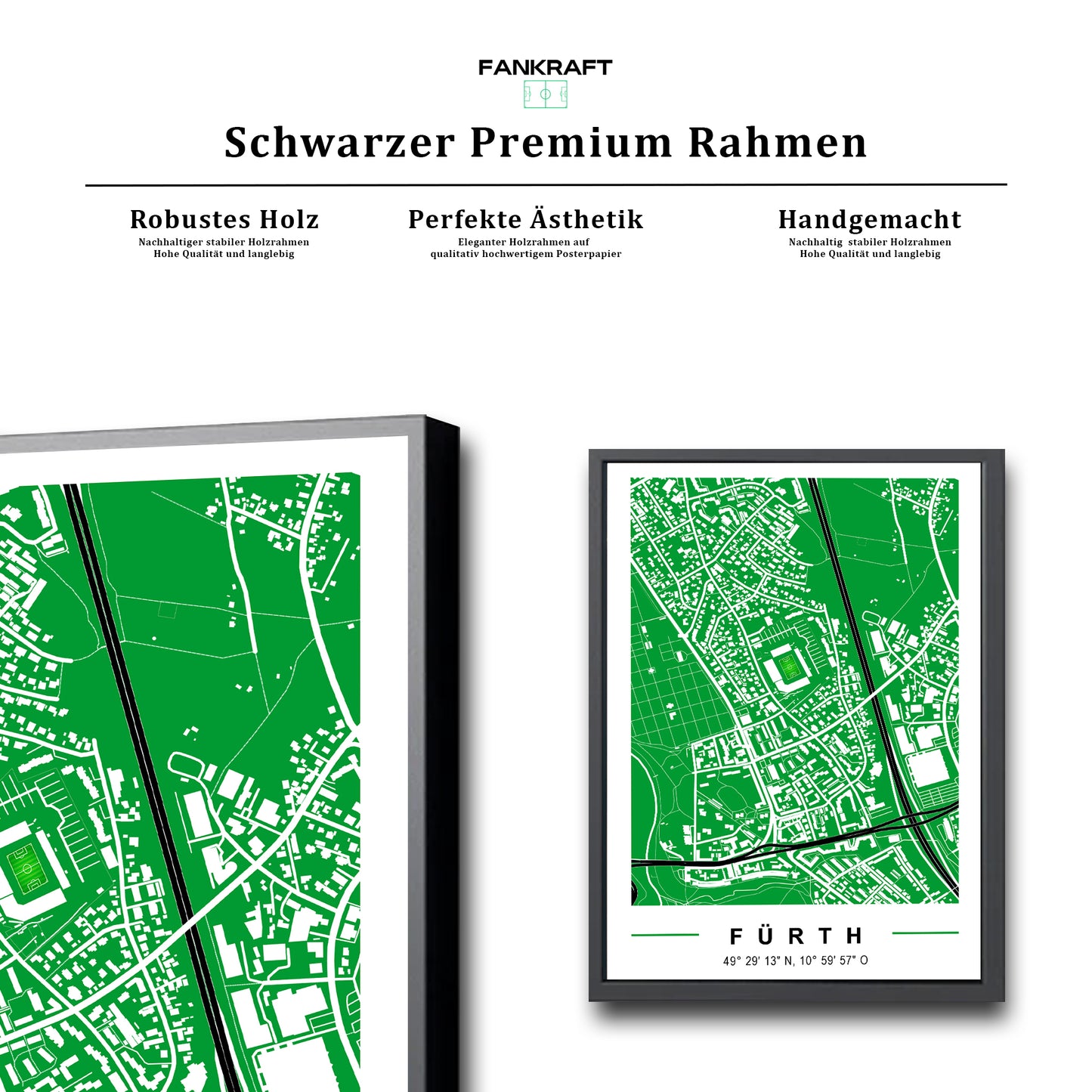 Stadion Poster Fürth, Fußball Karte, Fußball Poster Map