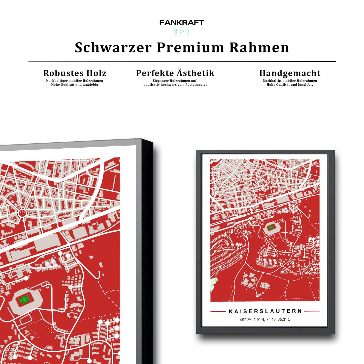 Stadion Poster Kaiserslautern, Fußball Karte, Fußball Poster Map