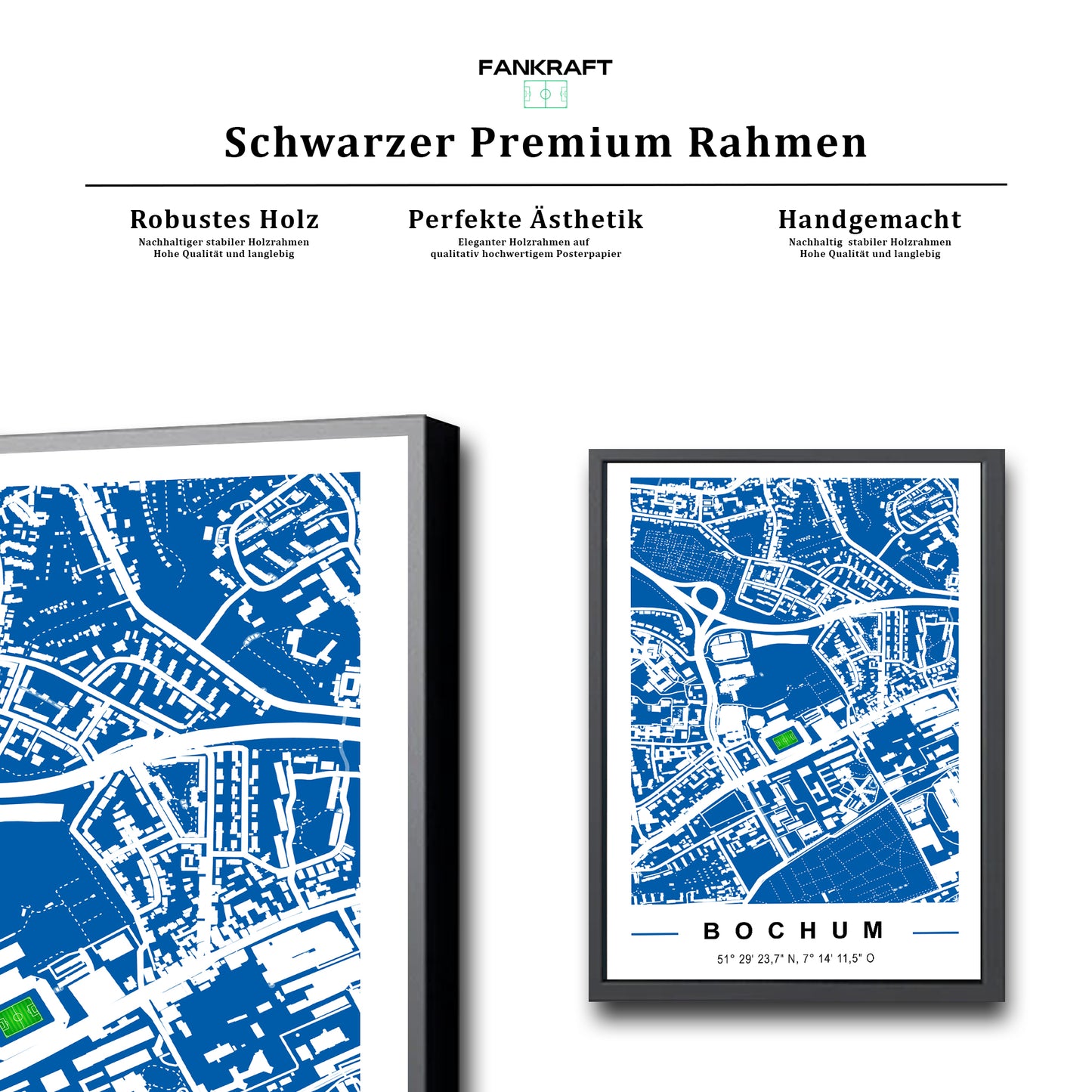 Stadion Poster Bochum, Fußball Karte, Fußball Poster Map